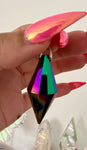 AA Rainbow Aura Quartz Vogel Pendant SILVER MEDIUM