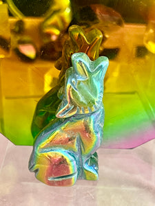 Aventurine Wolf Angel Aura Crystal