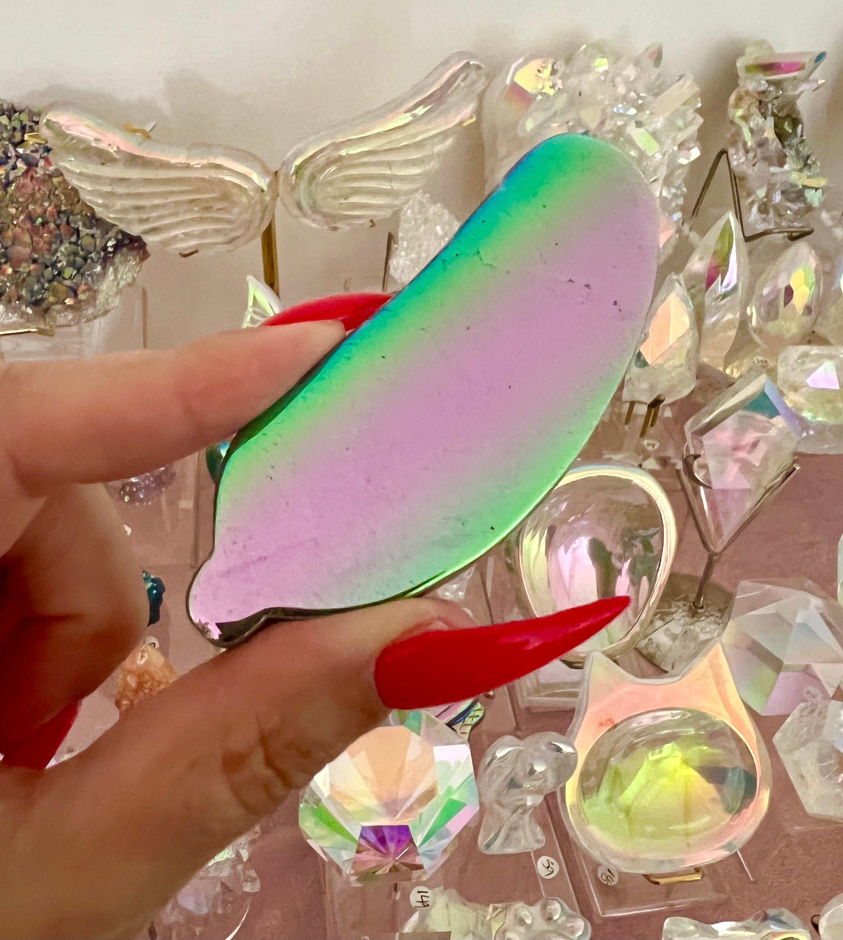 Aventurine Feather Angel Aura Crystal