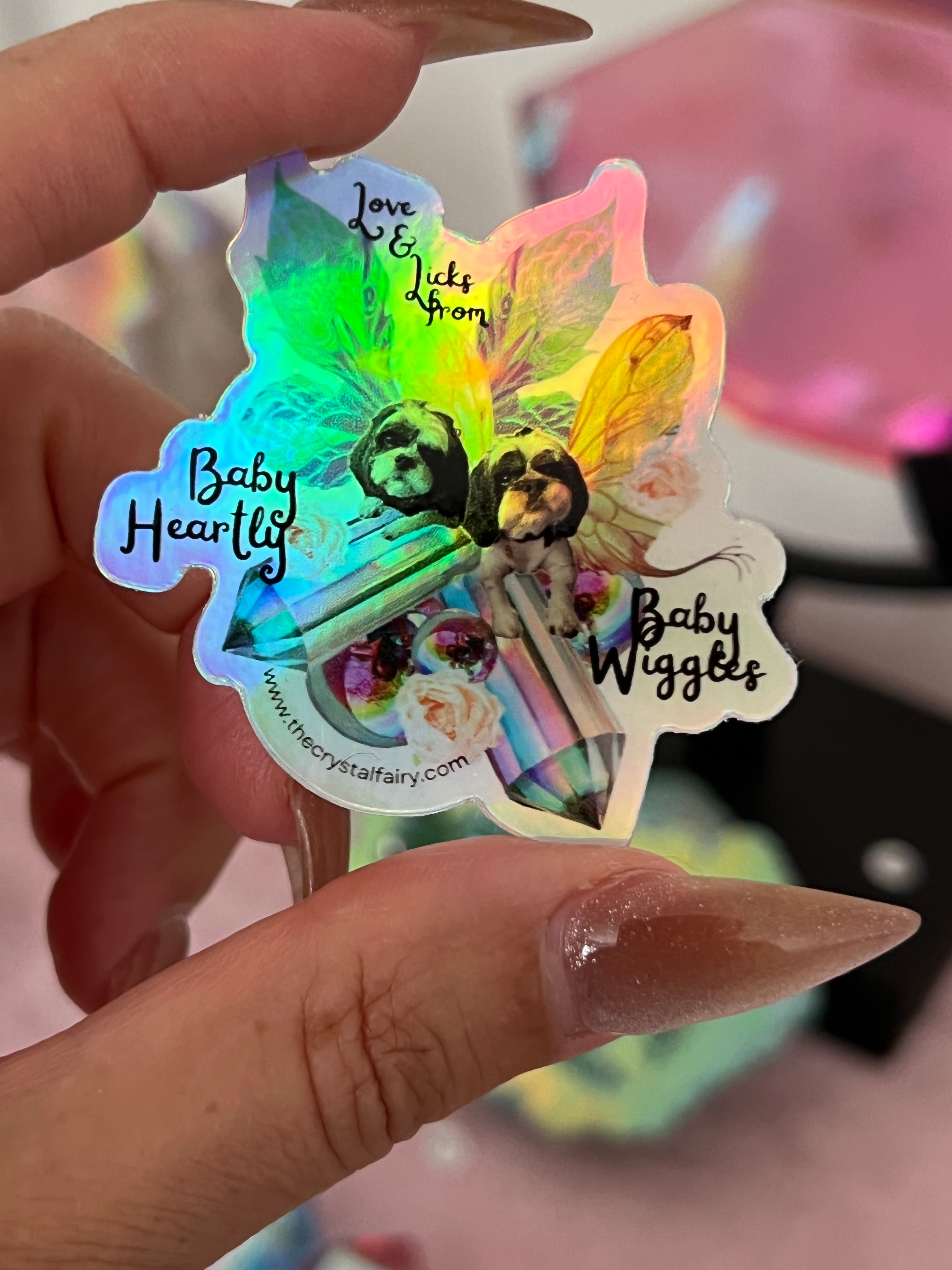 Holo Heartly and Wiggles small size sticker