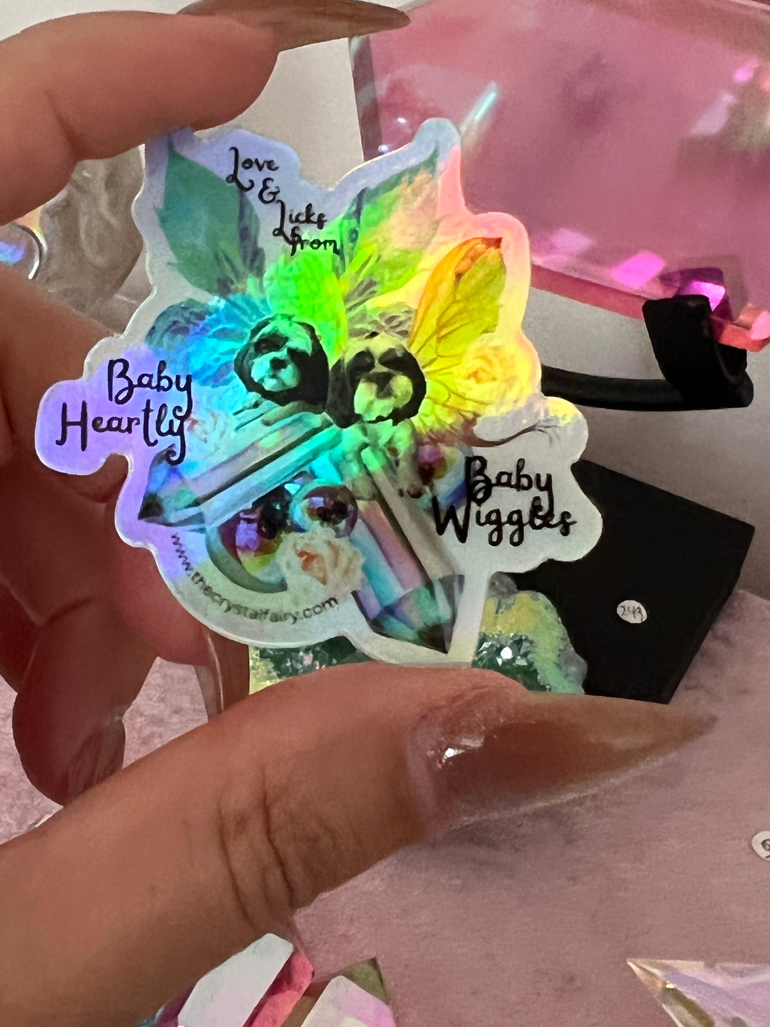 Holo Heartly and Wiggles small size sticker
